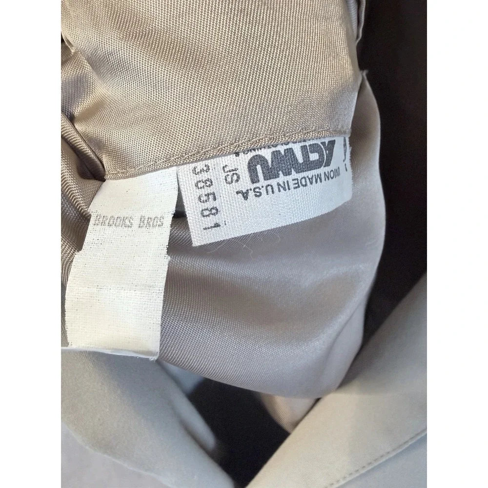 Vintage Brooks Brothers 2 PC Suit Khaki Chino Beige Tan 40x30 2XL